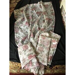Floral Sheer Curtain Panels 60” X100”